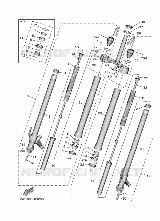FOURCHE Yamaha MOTO 900 2021 TRACER  MTT890D