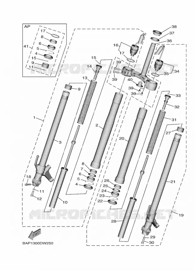 FOURCHE Yamaha MOTO 900 2021 TRACER  MTT890D