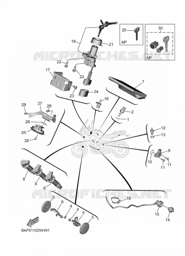 PARTIE ELECTRIQUE 2 Yamaha MOTO 900 2021 TRACER  MTT890D