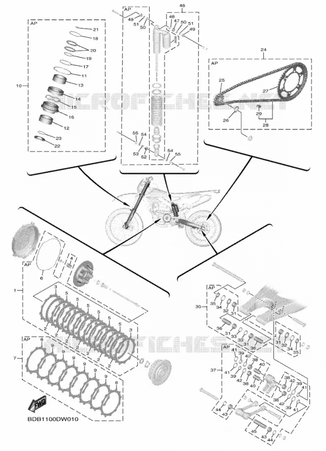 KIT PIECES D'ENTRETIEN Yamaha MOTO 450 2021 WRF  WR450FML