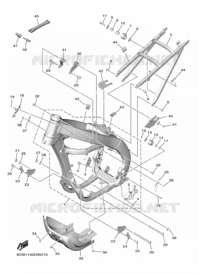 CADRE Yamaha MOTO 450 2021 WRF  WR450FML