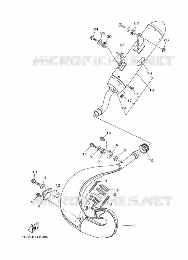 ECHAPPEMENT Yamaha MOTO 250 2021 YZ  YZ250XML