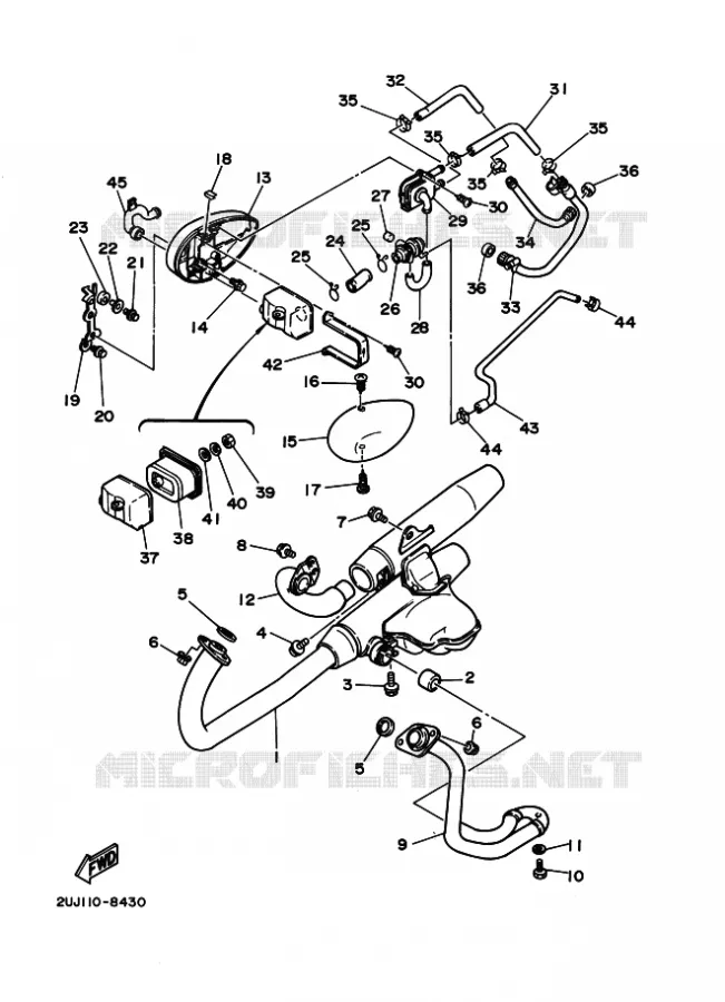 ECHAPPEMENT Yamaha MOTO 250 2021 V-STAR  XV250MB