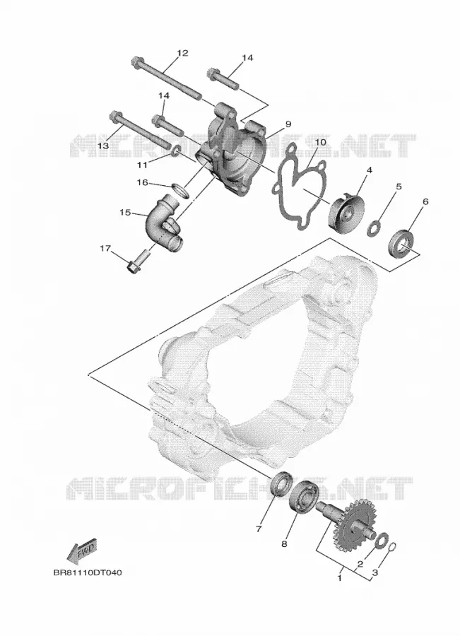 POMPE A EAU / DURITES Yamaha MOTO 65 2021 YZ  YZ65ML