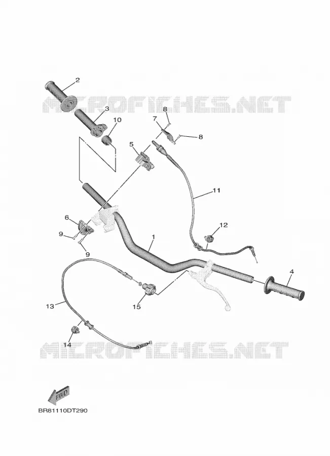 GUIDON ET CABLES Yamaha MOTO 65 2021 YZ  YZ65ML