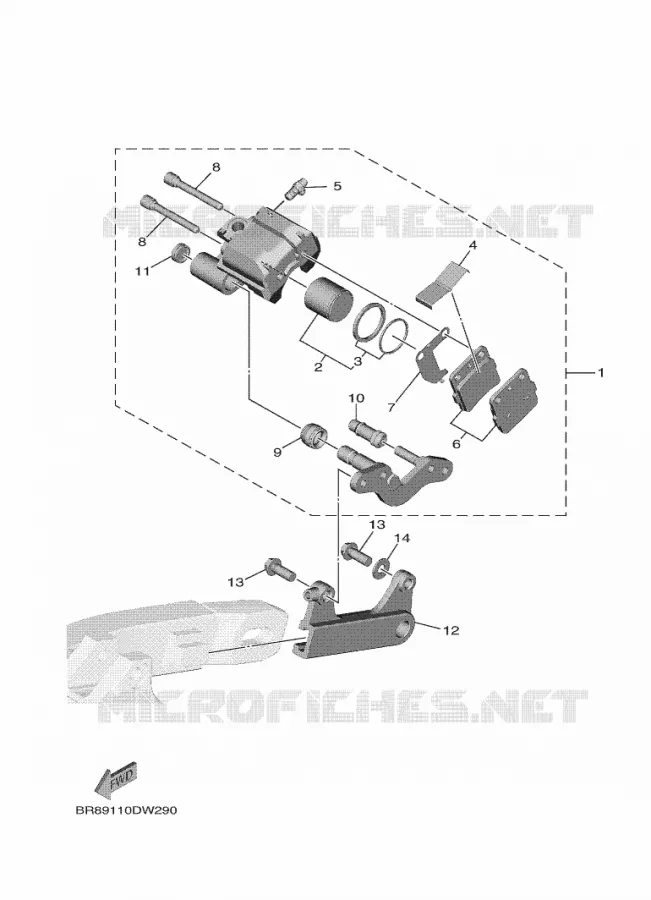 ETRIER DE FREIN ARRIERE Yamaha MOTO 65 2021 YZ  YZ65ML