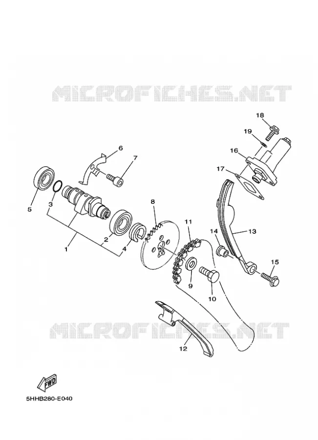 ARBRE A CAMES / CHAINE DE DISTRIBUTION Yamaha MOTO 125 2021 TTR  TTR125LEML / TT-R125LWE