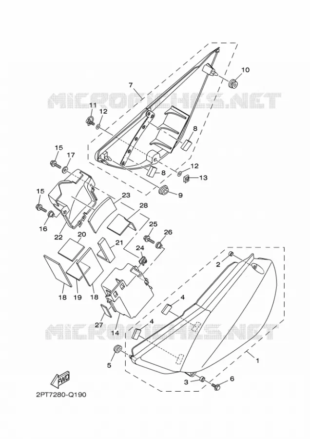 COUVERCLE LATERAL Yamaha MOTO 125 2021 TTR  TTR125LEML / TT-R125LWE