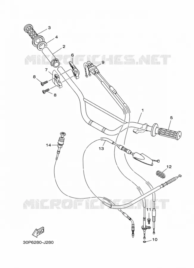 GUIDON ET CABLES Yamaha MOTO 125 2021 TTR  TTR125LEML / TT-R125LWE