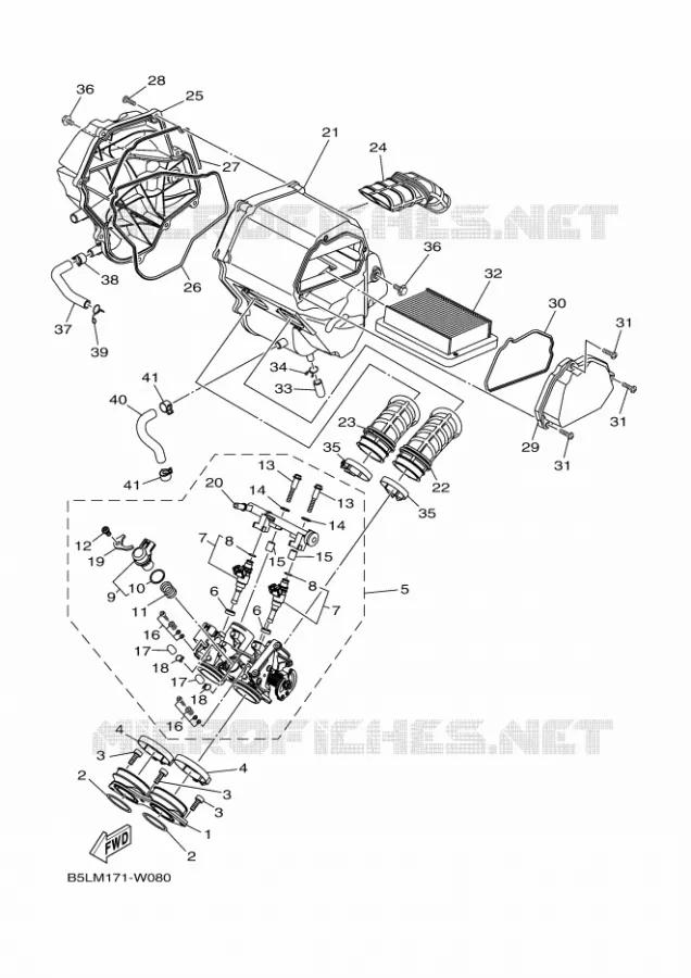 ADMISSION Yamaha MOTO 300 2021 R3  YZF320-A