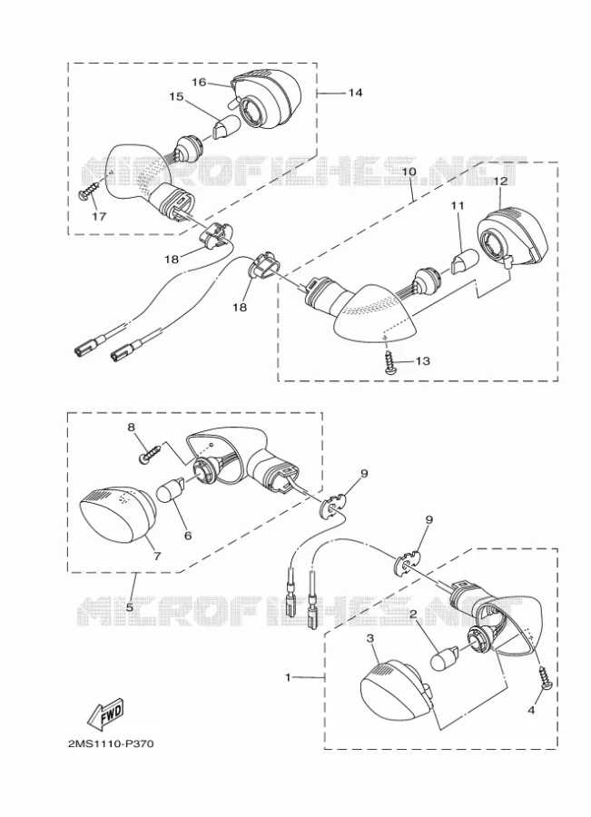 CLIGNOTANT Yamaha MOTO 300 2021 R3  YZF320-A