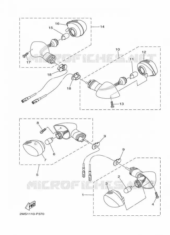 CLIGNOTANT Yamaha MOTO 300 2021 R3  YZF320-A