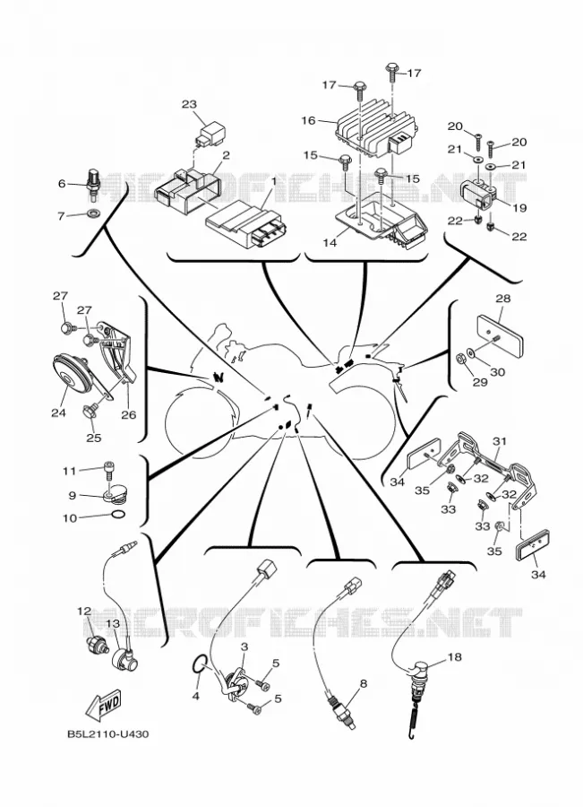 PARTIE ELECTRIQUE 2 Yamaha MOTO 300 2021 R3  YZF320-A