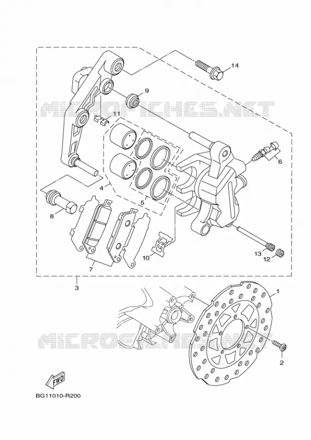 ETRIER DE FREIN AVANT Yamaha MOTO 125 2021 BWS  YW125MB/L