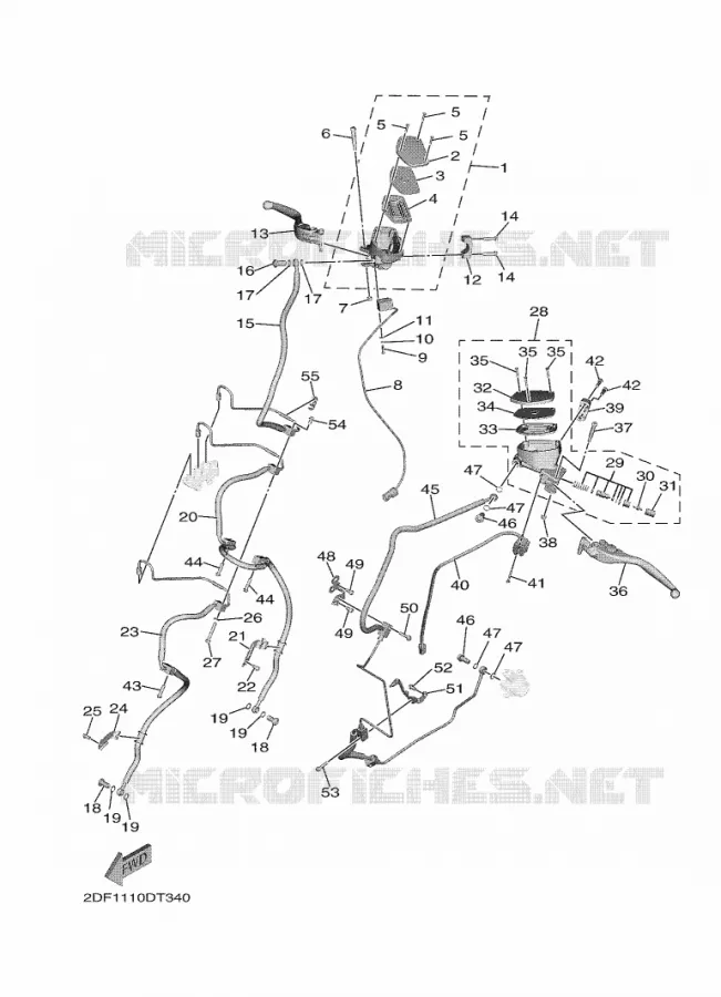 MAITRE CYLINDRE DE FREIN AVANT Yamaha MOTO 1900 2020 STAR VENTURE  XV19FDL / XV1900FDD