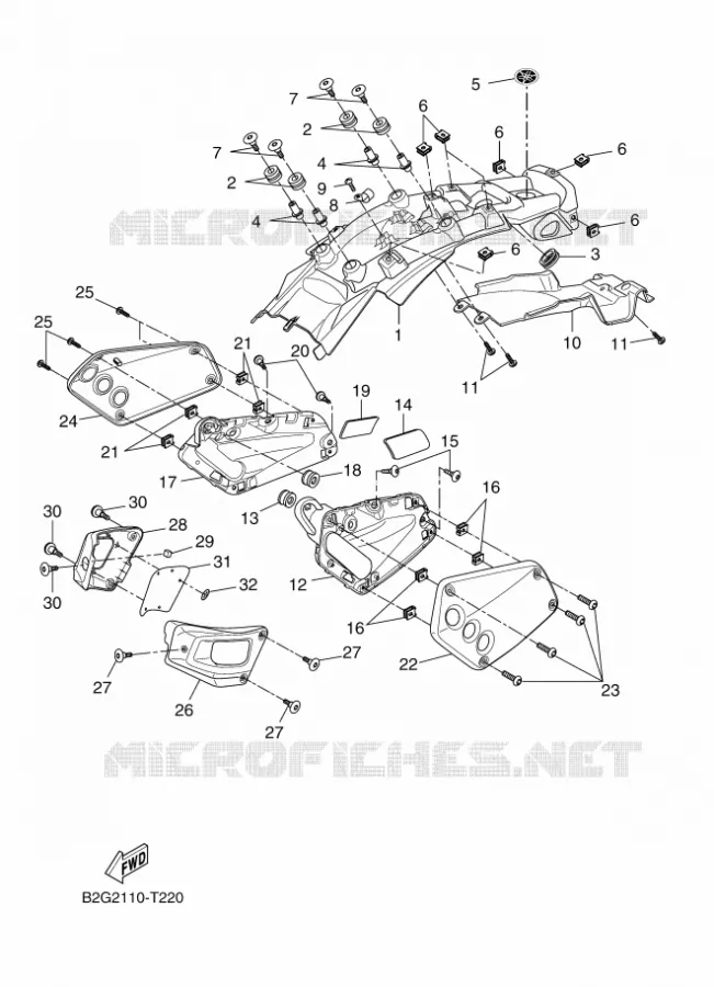 COUVERCLE LATERAL Yamaha MOTO 450 2020 YZF  YZ450F
