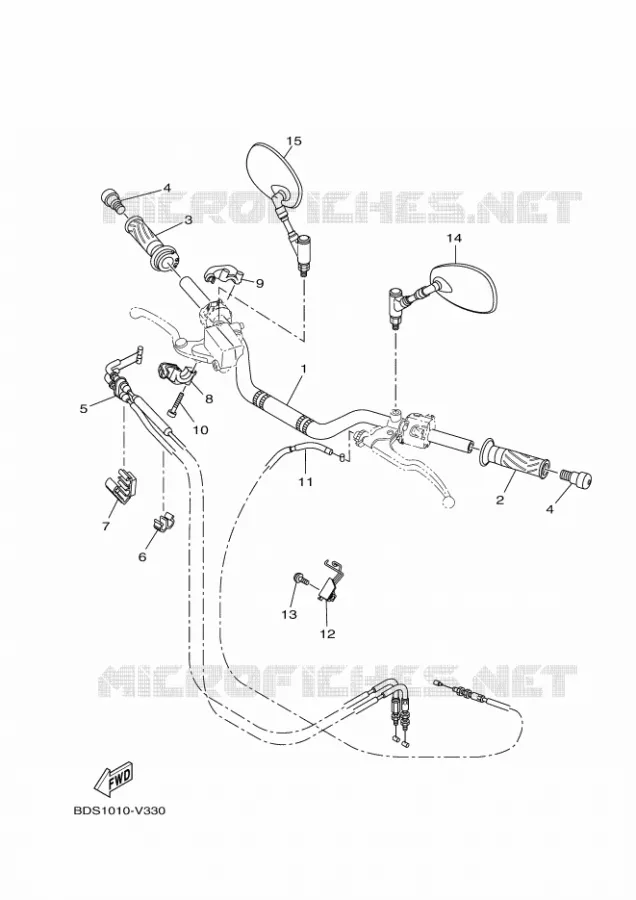 GUIDON ET CABLES Yamaha MOTO 700 2020 XSR  MTM690