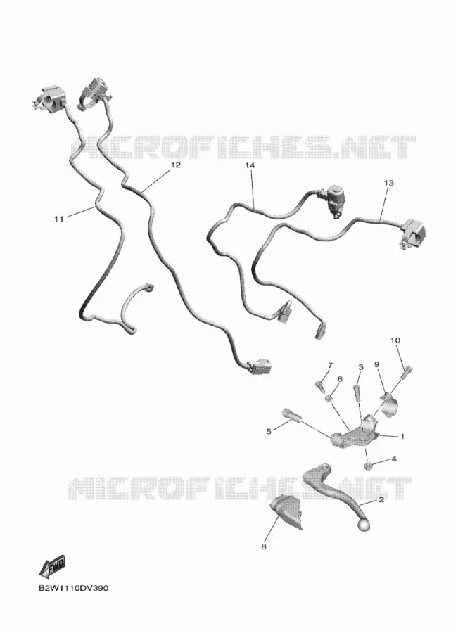 COMMODO / LEVIER Yamaha MOTO 450 2020 YZF  YZ450F