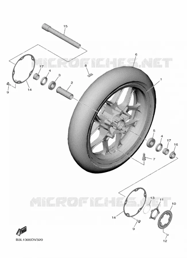 ROUE AVANT Yamaha MOTO 1000 2020 R1  YZF1000