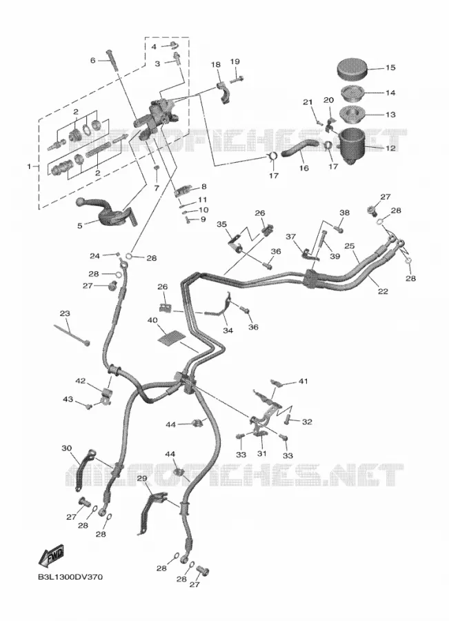 MAITRE CYLINDRE DE FREIN AVANT Yamaha MOTO 1000 2020 R1M  YZF1000D