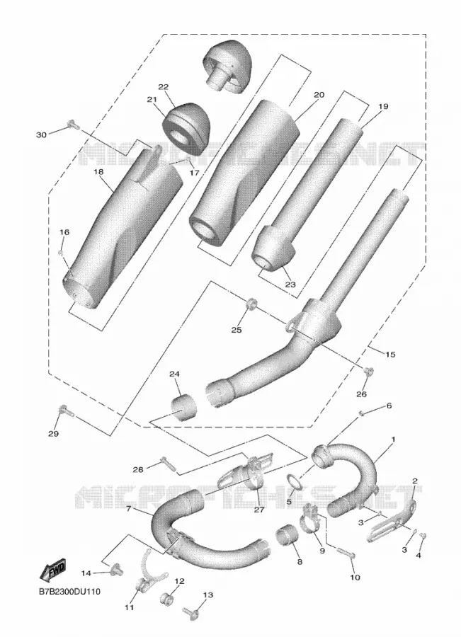 ECHAPPEMENT Yamaha MOTO 250 2020 YZF  YZ250F