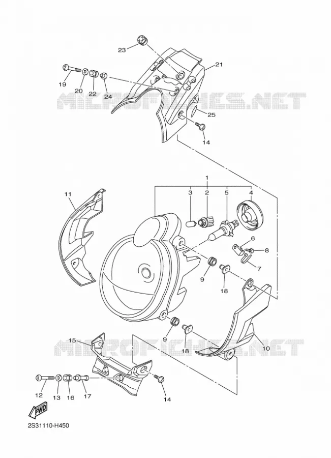 PHARE  Yamaha MOTO 1700 2020 VMAX  VMX17AL / VMX17