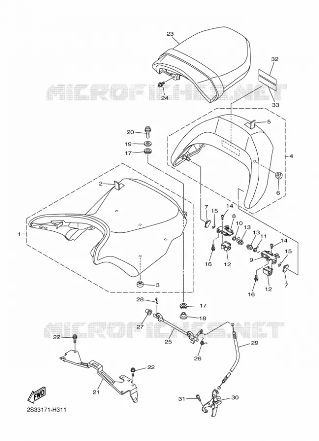 SELLE Yamaha MOTO 1700 2020 VMAX  VMX17AL / VMX17