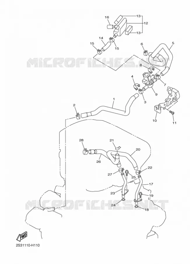 SYSTÈME D'ADMISSION D'AIR AIS Yamaha MOTO 1700 2020 VMAX  VMX17AL / VMX17