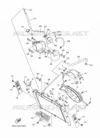 RADIATEUR / DURITES pour Yamaha XSR 900 de 2020