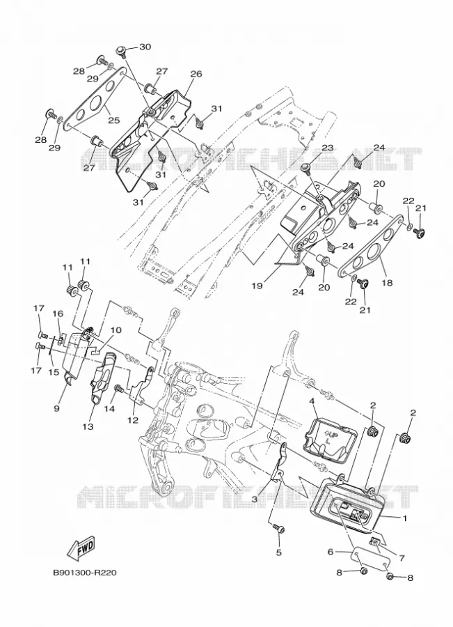 COUVERCLE LATERAL Yamaha MOTO 900 2020 XSR  XSR900AL / MTM850