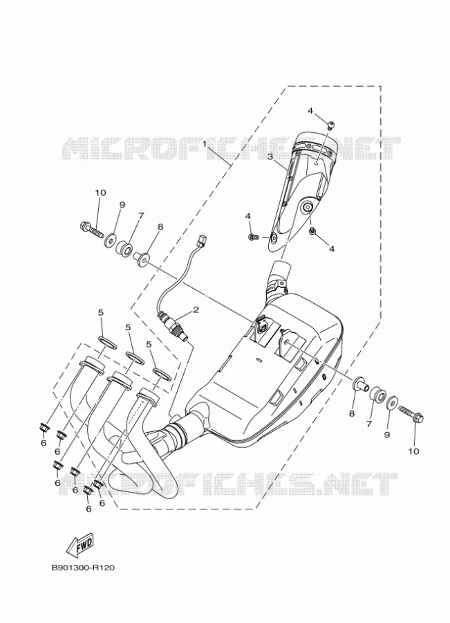 ECHAPPEMENT Yamaha MOTO 900 2020 XSR  XSR900AL / MTM850