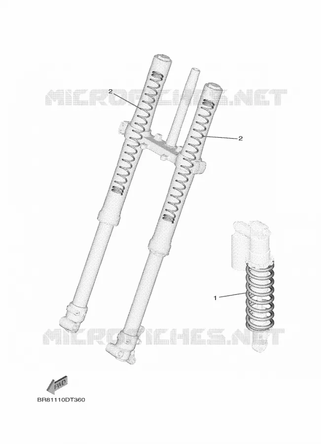 PIÈCES OPTIONNELLES Yamaha MOTO 65 2020 YZ  YZ65