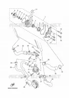POMPE A EAU / DURITES pour Yamaha MT-09 ABS de 2020