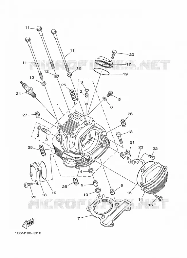 CULASSE Yamaha MOTO 230 2020 TTR  TT-R230L