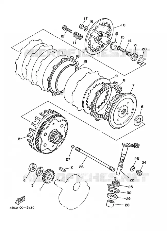 EMBRAYAGE DE DEMARREUR Yamaha MOTO 230 2020 TTR  TT-R230L