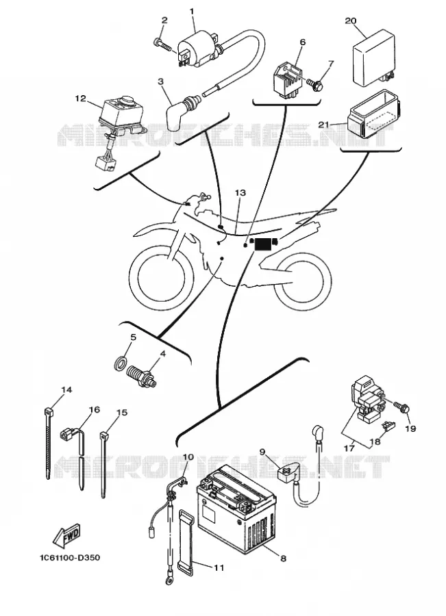 PARTIE ELECTRIQUE 1 Yamaha MOTO 230 2020 TTR  TT-R230L