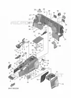 COUVERCLE LATERAL 3 pour Yamaha WOLVERINE X2 1000 SE de 2024
