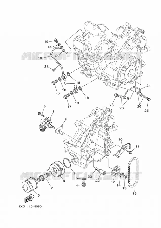 POMPE A HUILE Yamaha SIDE BY SIDE 700 2024 VIKING  YX70MPSR / YXM700ES