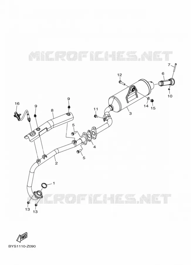 ECHAPPEMENT Yamaha QUAD 110 2024 RAPTOR  YF11RR / YFM110R