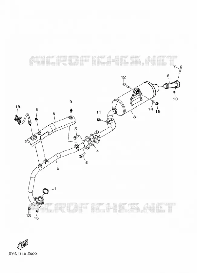 ECHAPPEMENT Yamaha QUAD 110 2024 RAPTOR  YF11RR / YFM110R