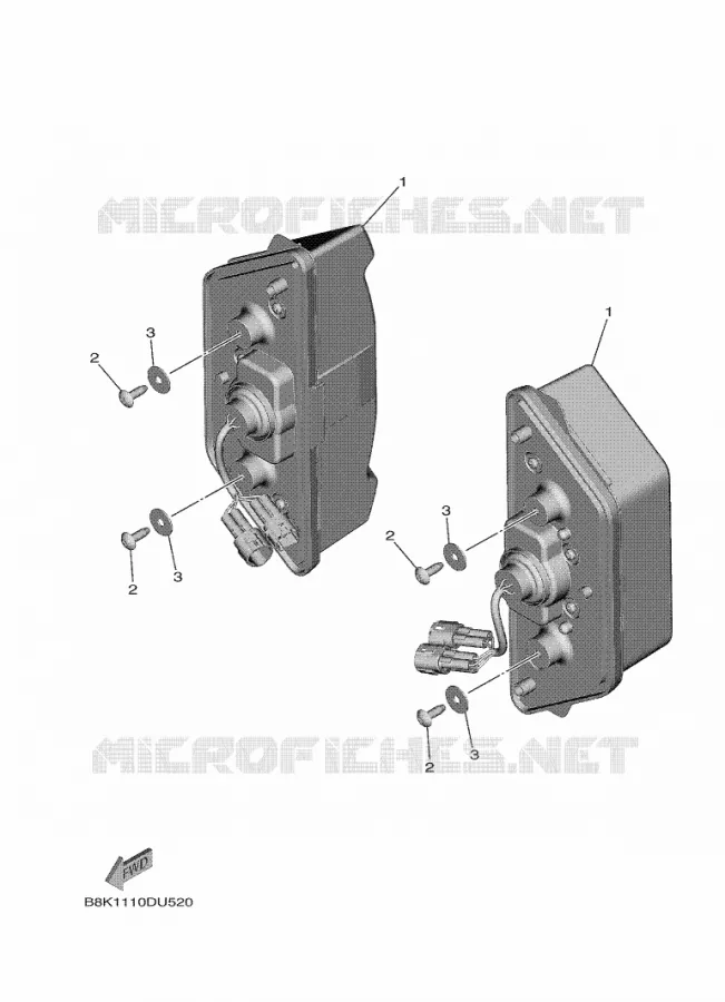 FEU ARRIERE Yamaha SIDE BY SIDE 850 2023 WOLVERINE  YX85EPSP / YXE850ENS