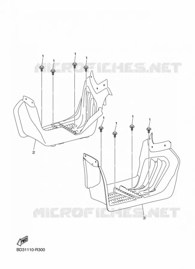 SUPPORT / REPOSE PIEDS Yamaha QUAD 90 2023 RAPTOR  YF09RP / YFM90R