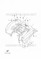 GARDE BOUE ARRIERE pour Yamaha KODIAK 700 EPS CAMO de 2022