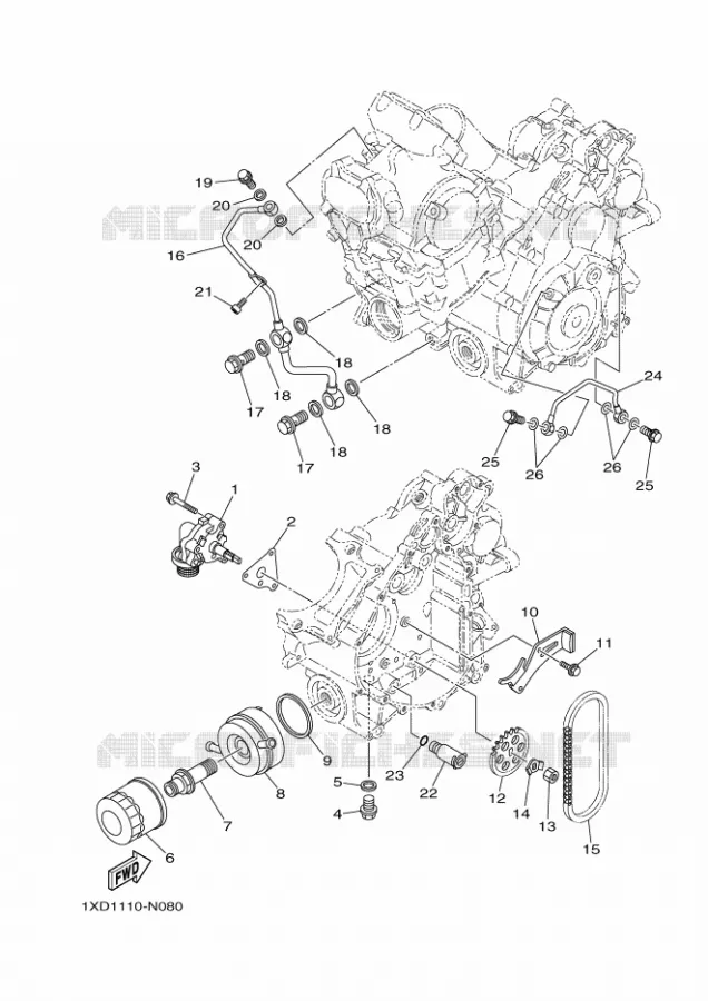 POMPE A HUILE Yamaha SIDE BY SIDE 700 2022 VIKING  YX70MPSN / YXM700ES