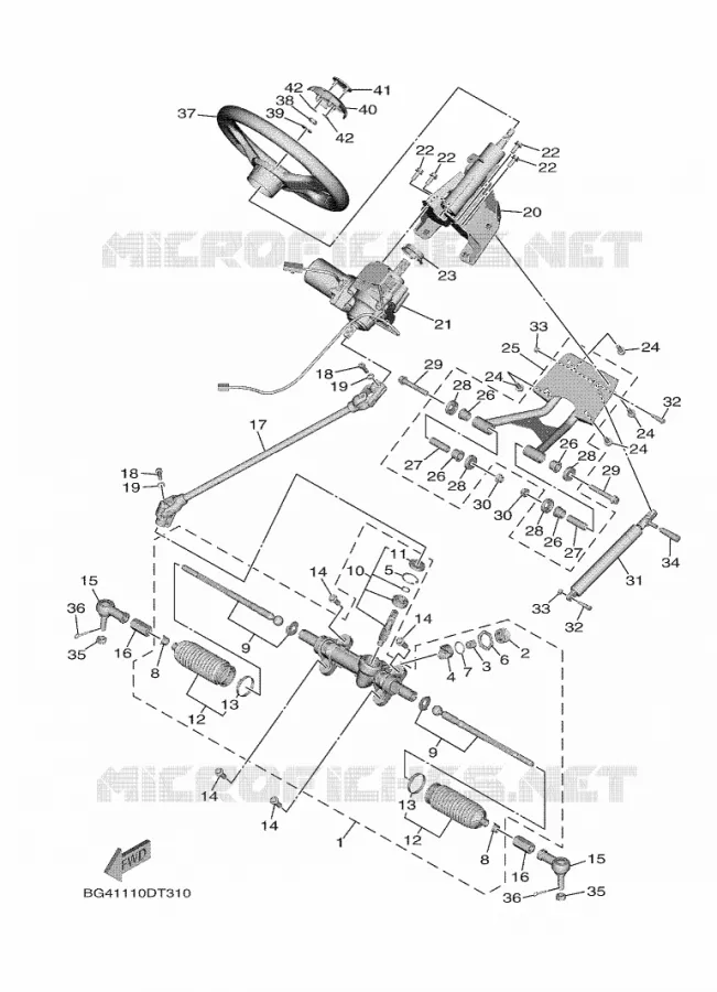 DIRECTION Yamaha SIDE BY SIDE 850 2021 WOLVERINE  YX85EPSM / YXE850ENS