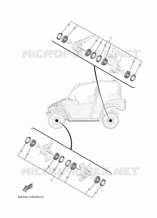 KIT PIECES D'ENTRETIEN Yamaha SIDE BY SIDE 850 2021 WOLVERINE  YX85FPSM / YXF850ES