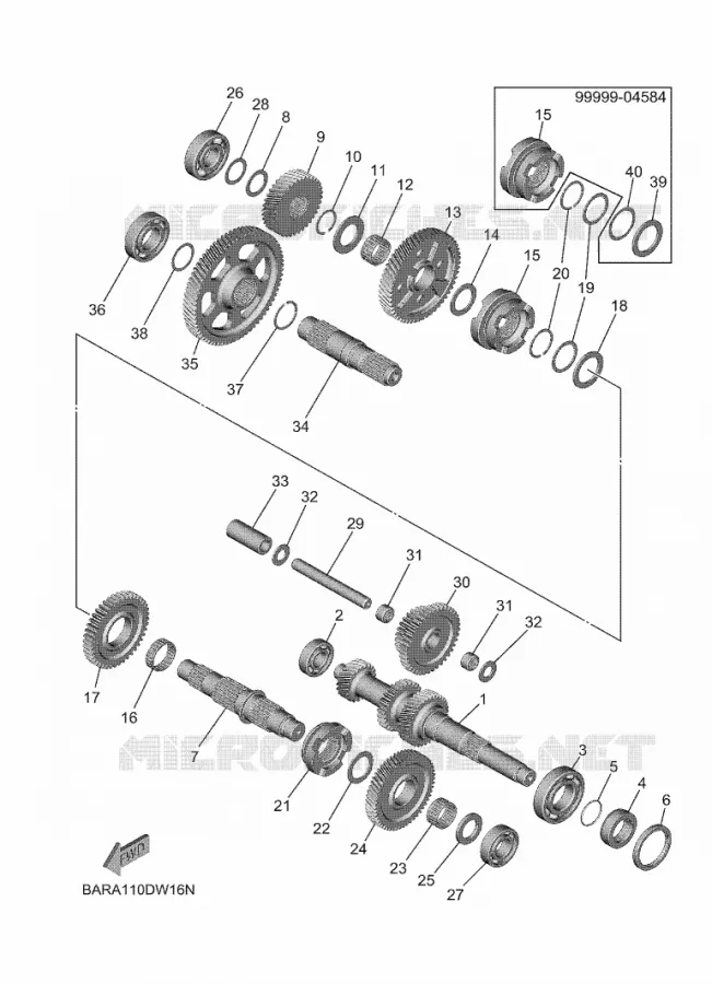 TRANSMISSION Yamaha SIDE BY SIDE 850 2021 WOLVERINE  YX85FPSM / YXF850ES
