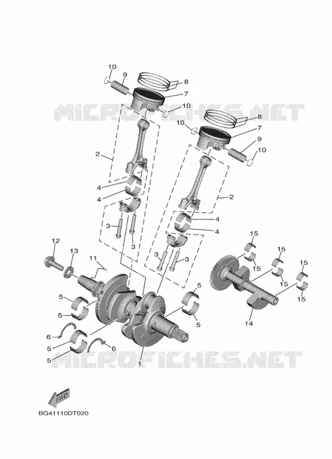 VILEBREQUIN / PISTON Yamaha SIDE BY SIDE 850 2021 WOLVERINE  YX85FPSM / YXF850ES