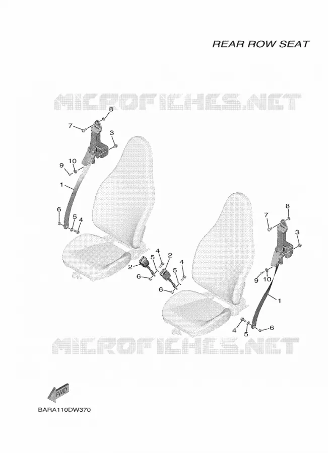 SELLE 4 Yamaha SIDE BY SIDE 850 2021 WOLVERINE  YX85FPAM / YXF850E