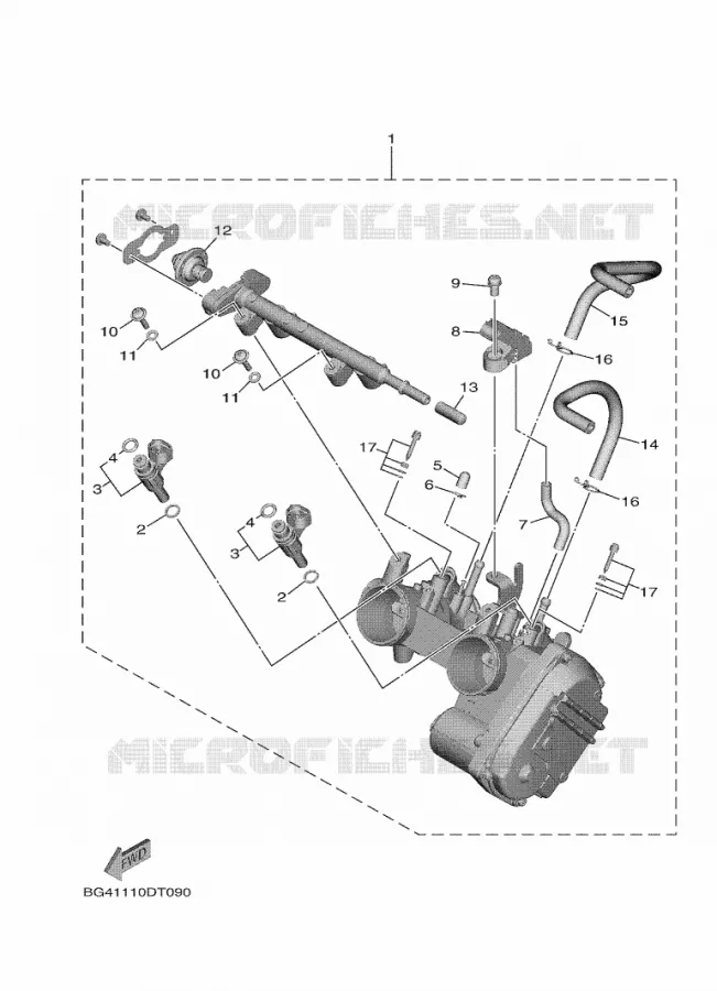 BOITIER PAPILLON INJECTION Yamaha SIDE BY SIDE 850 2021 WOLVERINE  YX85FPAM / YXF850E